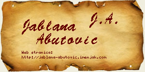 Jablana Abutović vizit kartica